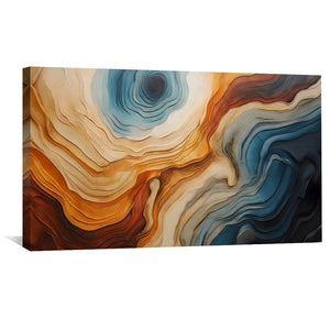 Canyon Abstract Canvas Art Clock Canvas