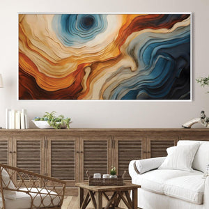 Canyon Abstract Canvas Art Clock Canvas