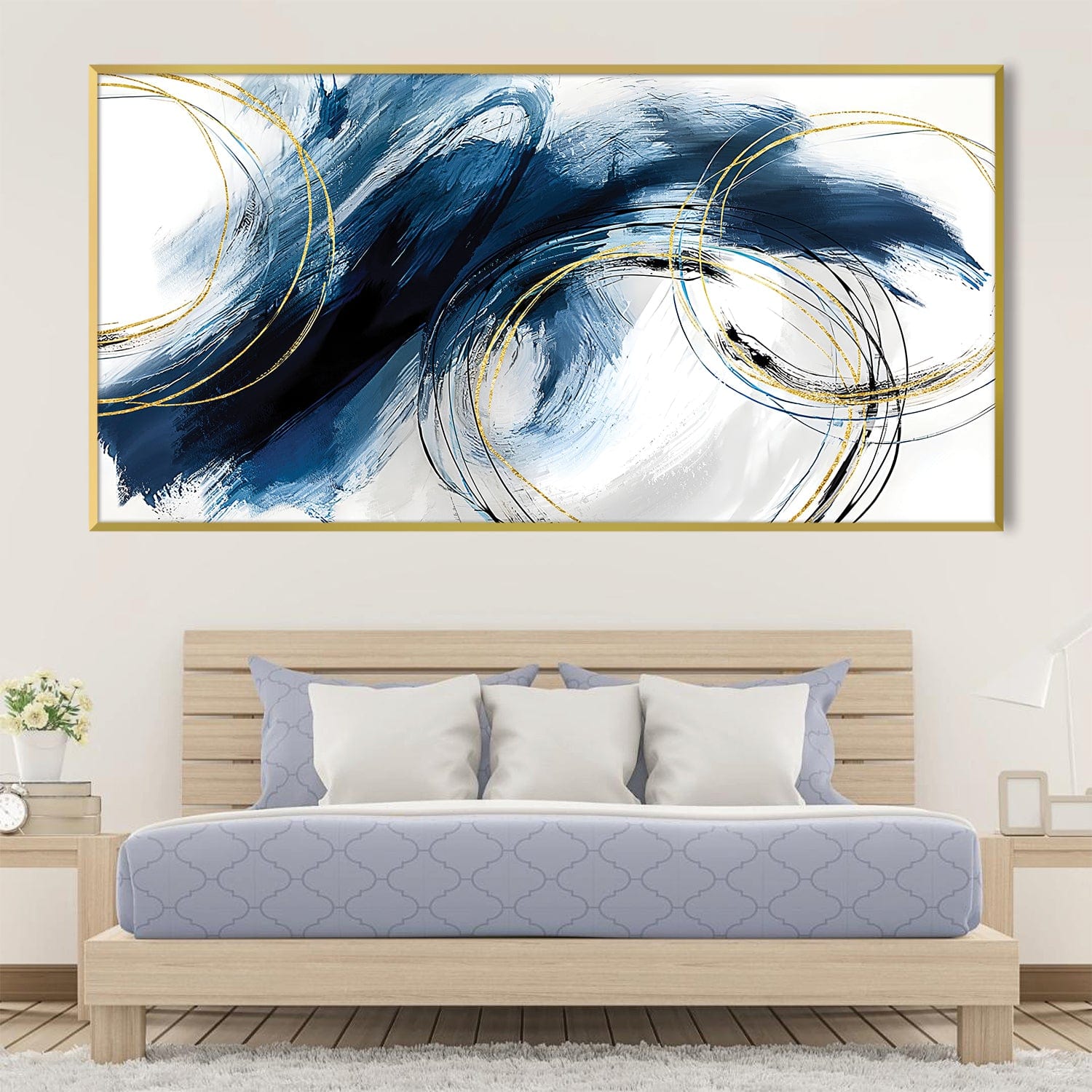 Cerulean Dreams Canvas Art Clock Canvas