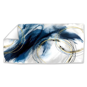 Cerulean Dreams Easy Build Frame Posters, Prints, & Visual Artwork Fabric Print Only / 40 x 20in Clock Canvas