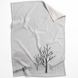 Charcoal Nature B Blanket Blanket 75 x 100cm Clock Canvas