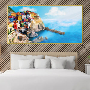 Cinque Terre Canvas Art Clock Canvas