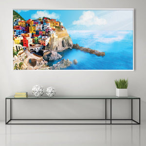 Cinque Terre Canvas Art Clock Canvas