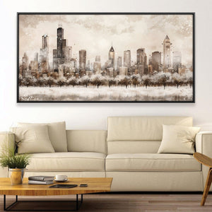 City in Stillness Canvas Art 20 x 10in / Canvas Clock Canvas