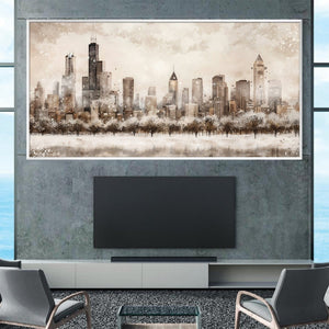 City in Stillness Canvas Art Clock Canvas