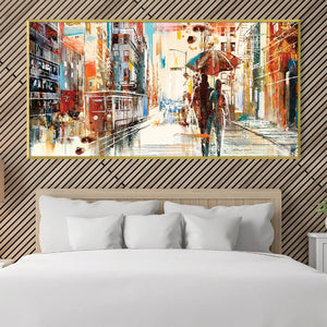City Pulse of Color Canvas Art Clock Canvas