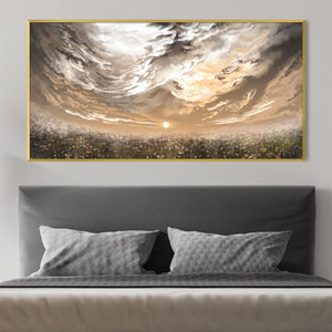 Cloudsong Over Eden Canvas Art Clock Canvas