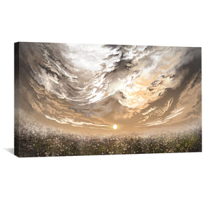 Cloudsong Over Eden Canvas Art Clock Canvas