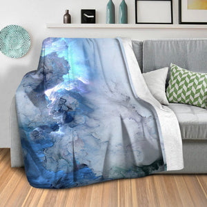 Cloudy Wave C Blanket Blanket Clock Canvas