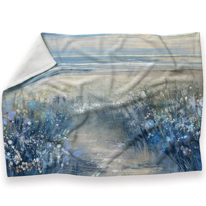 Coastal Bloom Blanket Blanket 30 x 40in Clock Canvas