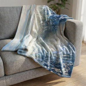 Coastal Bloom Blanket Blanket Clock Canvas