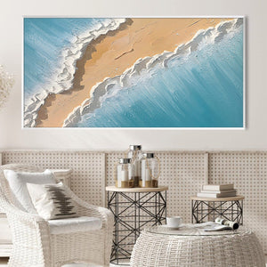 Coastal Tides Canvas Art Clock Canvas