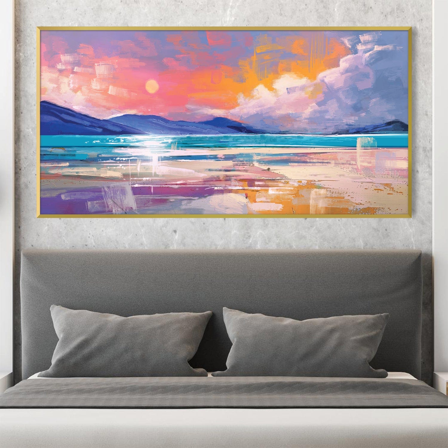 Coastline Reflections Canvas Art Clock Canvas