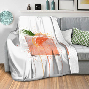 Cocktails A Blanket Blanket Clock Canvas
