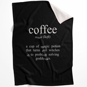 Coffee and Tea A Blanket Blanket 75 x 100cm Clock Canvas