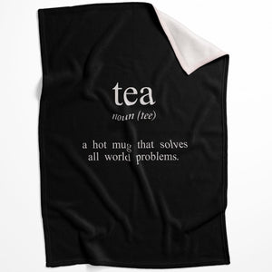 Coffee and Tea B Blanket Blanket 75 x 100cm Clock Canvas