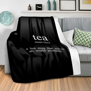Coffee and Tea B Blanket Blanket Clock Canvas