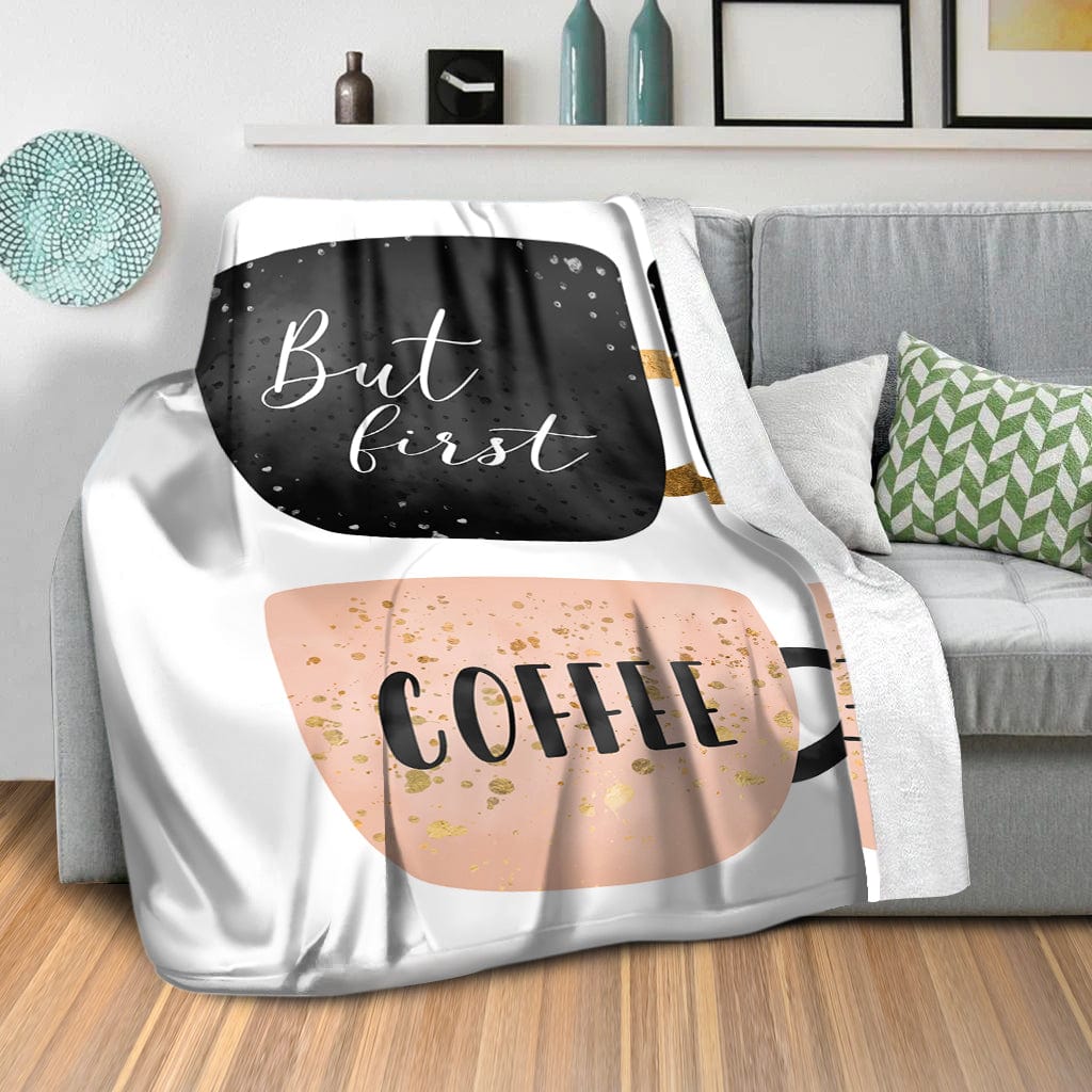 Coffee Cups A Blanket Blanket Clock Canvas