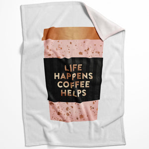 Coffee Cups C Blanket Blanket 75 x 100cm Clock Canvas