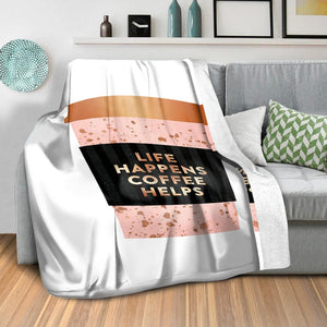 Coffee Cups C Blanket Blanket Clock Canvas
