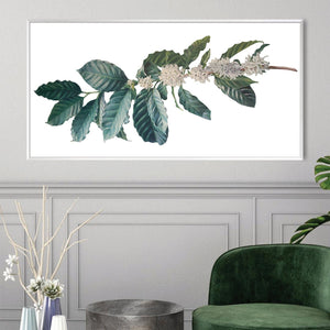 Coffee Leaves Canvas Art Clock Canvas