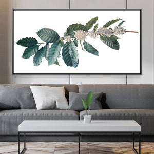 Coffee Leaves Canvas Art Clock Canvas