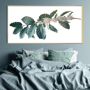 Coffee Leaves Canvas Art Clock Canvas