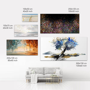 Color In The Grey Forest Easy Build Frame Posters, Prints, & Visual Artwork Clock Canvas