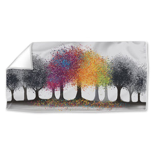 Color In The Grey Forest Easy Build Frame Posters, Prints, & Visual Artwork Fabric Print Only / 40 x 20in Clock Canvas