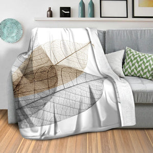 Color Splash Leaf A Blanket Blanket Clock Canvas