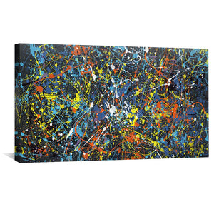 Colorburst Symphony Canvas Art Clock Canvas