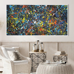 Colorburst Symphony Canvas Art Clock Canvas