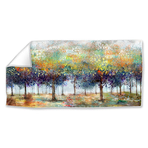 Colorful Forestry Easy Build Frame Posters, Prints, & Visual Artwork Fabric Print Only / 40 x 20in Clock Canvas