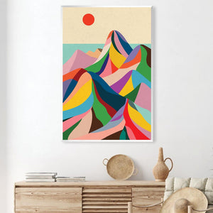 Colorful Iceberg Canvas Art Clock Canvas