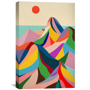 Colorful Iceberg Canvas Art Clock Canvas