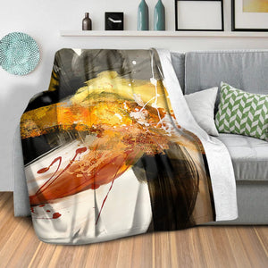 Combust of Color Blanket Blanket Clock Canvas