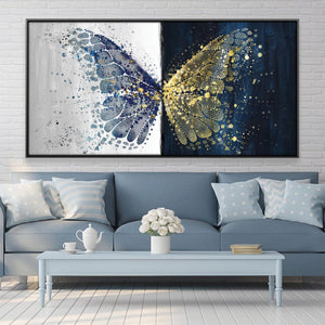 Contrasting Flutter Canvas Art Clock Canvas