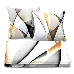 Contrasting Waves Dream Home Bundle Bundle 2 Cushions & 1 Blanket Clock Canvas