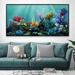 Coral Waters Canvas Art Clock Canvas