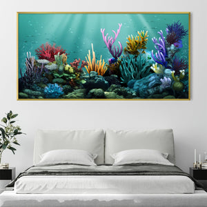 Coral Waters Canvas Art Clock Canvas