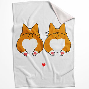Corgi Butt Love Blanket Blanket 75 x 100cm Clock Canvas