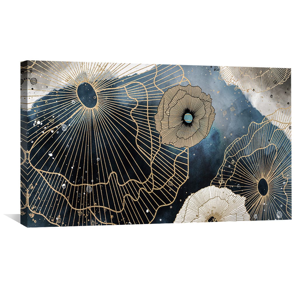 Cosmic Blooms Canvas Art Clock Canvas