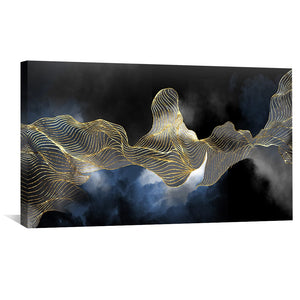 Cosmic Currents Canvas Art Clock Canvas