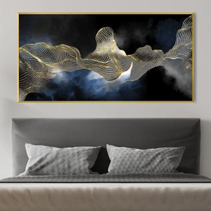 Cosmic Currents Canvas Art Clock Canvas