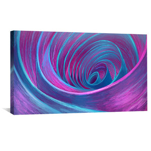 Cosmic Spiral Canvas Art Clock Canvas