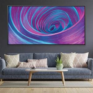Cosmic Spiral Canvas Art Clock Canvas