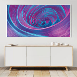 Cosmic Spiral Canvas Art Clock Canvas