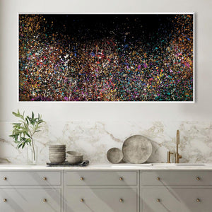 Cosmos of Color Canvas Art Clock Canvas