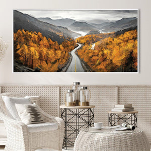 Country Road Canvas Art Clock Canvas