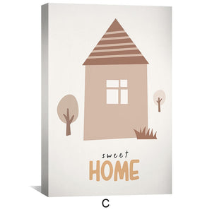 Cozy Home Canvas Art C / 12 x 18in / Canvas Clock Canvas